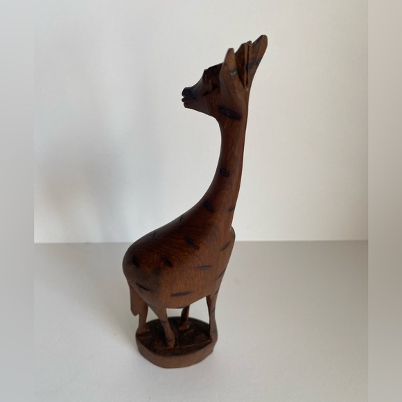 Hand‎ Carved Wooden Giraffe Figurine Statue Sculpture Home Decor Collector Kenya - Picture 8 of 9